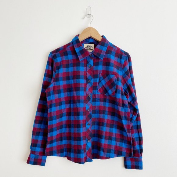 Old Mill, NWOT, Ladies Flannel Shirt, Blue/Red Size Small - Picture 1 of 5